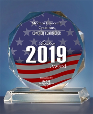 Modern Concrete Creations Receives 2019 Austin Award